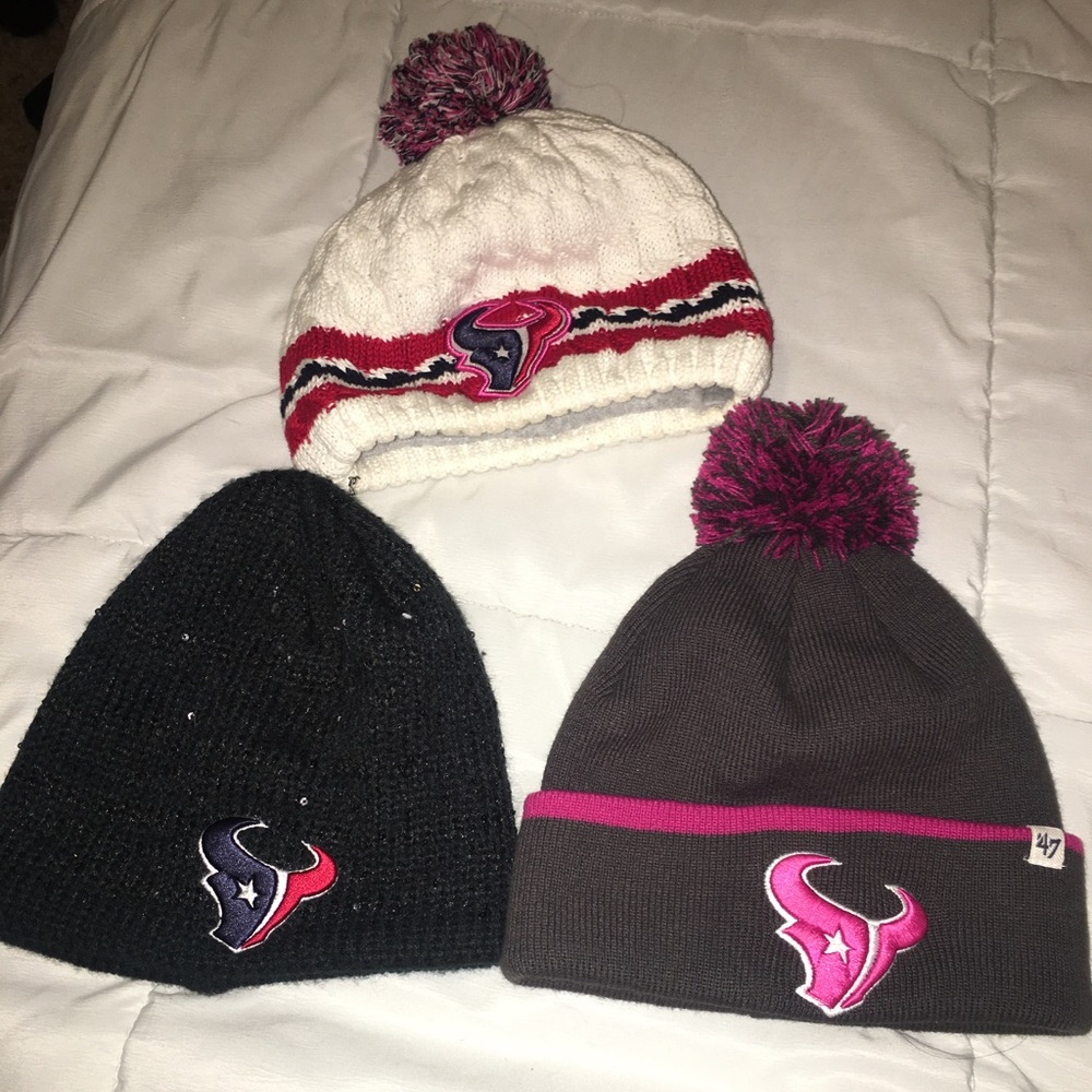 Texans beenies, brand new condition, never worn